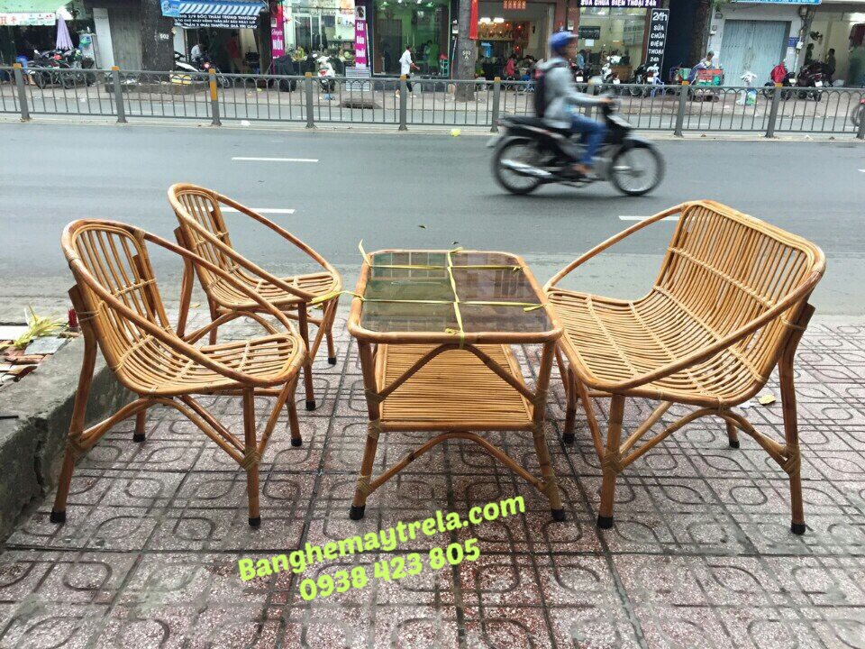 Bàn ghế mây sò phòng khách